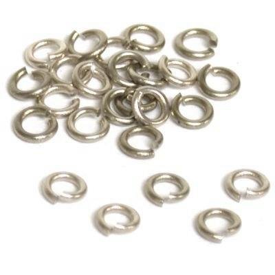 20 14K White Gold Jump Rings for Charms 22 Gauge