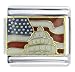 Usa Capitol On Flag Italian Charms Bracelet Link