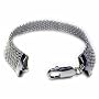 Sterling Silver Trendy Mesh Bracelet