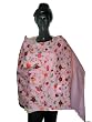 Pink Color Wraps and Shawls Stole with Embroidery on Wool from Kashmir 80 x 28 inches Free Shipping