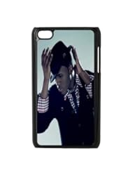 Custom Design ZH-10 Singer Jason Derulo Black Print Hard Shell Case for iPod Touch 4