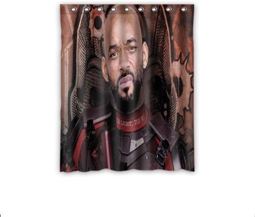 Daniellestore Will Smith Suicide Squad Window Treatment Thermal Insulated Solid Grommet Blackout Curtains/Drapes for Bedroom (1 Panel,52x63 inches)