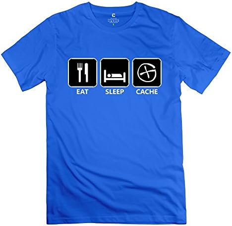 TGRJ Men's T Shirt - Geek Geocaching Tshirt RoyalBlue Size L