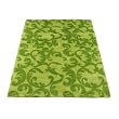 Kiwi Lime Flourish Abstract | Faux Fur Rug | 5 foot X 7 foot