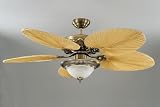 Deckenventilator mit Palmblätter