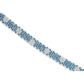 Bold and Beautiful Thick 11.75 carats total weight Round Cut London Blue Topaz... by Peora