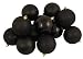 32ct Jet Black Shatterproof 4-Finish Christmas Ball Ornaments 3.25" (80mm)