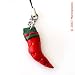 PEPERONCINO: HOT CHILI PEPPER Italian Leather Cell Phone Charm