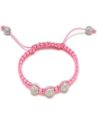 Fashion 4.94ct Diamond Macrame Bead Bracelet Sterling Silver Jewelry