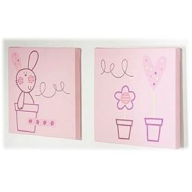 Lollipop Lane Rosie Posy Canvas Print - Set of Two