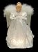14" Ice Palace Lighted White & Silver Angel Christmas Tree Topper - Clear Lights