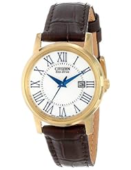 Citizen Womens EW1562-01A Eco-Drive Brown Synthetic Leather Watch