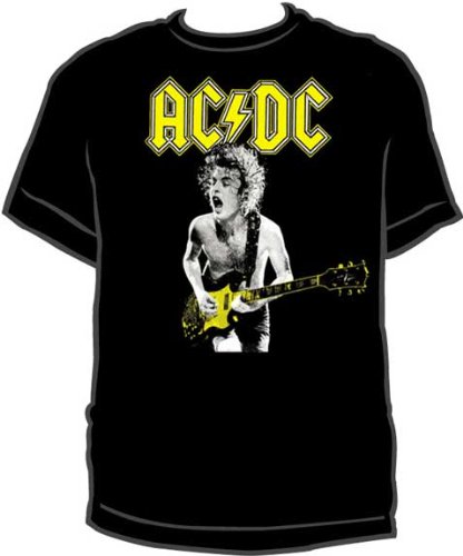 AC/DC – ANGUS YOUNG Classic Rock Adult ACDC T-shirt Tee