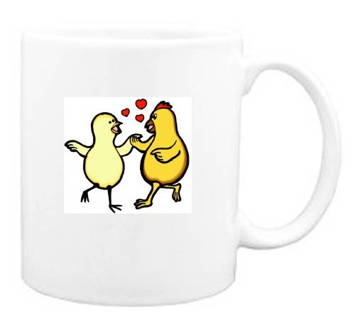 Mug with body, individuals, individual, dancing, couple, humans, chickens, person, dance, human, persons, romance, birds, people, love