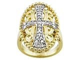 .33CTW DIAMOND 18KT OVER STERLING SILVER RING