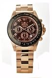 Invicta Men's 10706 Speedway Chronograph Brown Dial 18k Rose Gold Ion-Plated Stainless Steel Watch