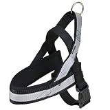 Trixie 20564 Premium Reflect Geschirr, M-XL: 55-100 cm/50 mm, schwarz