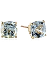 10k Gold Gemstone Cushion-Cut Stud Earrings (6mm, 2.00 cttw)
