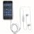 Stereo Headset with Built-in Microphone and Click / Hold Button for Apple iPhone - Ear Cusions Included (White)