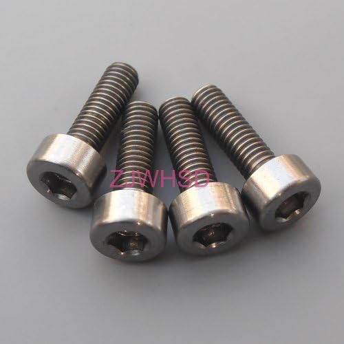 4pcs M3 x 10 Titanium Ti Screw Bolt Allen hex Socket Cap head (Aerospace Grade) /Fits Bicycle Motorcycle Boat RC Toy Parts [Gold Sister]