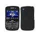Crystal Hard Rubberized Black Cover Case for RIM BlackBerry Curve 8520 T-Mobile [WCM393]