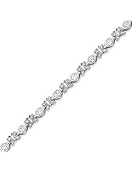 Sterling Silver CZ Bracelet - 7 Inch