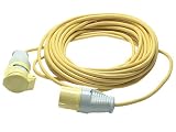 Faithfull TL14ML Trailing Lead 14 Metre x 1.5 mm (110 Volt) with Plug and Socket