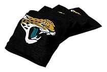NFL Jacksonville Jaguars Regulation Duckcloth Bean Bags (4 Pack), 16 oz, Black
