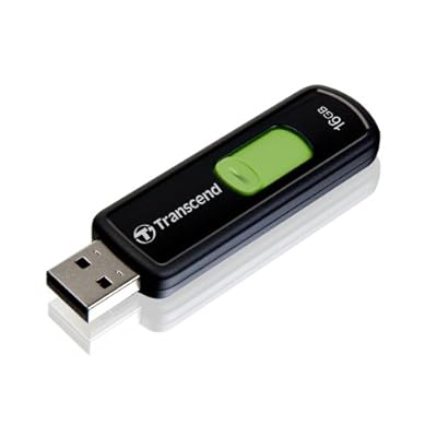 Transcend JetFlash 500 16GB USB 2.0 Pen Drive(Black /Green)