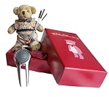 Review Teddy Delivery  / Last Minute Father's Day Gift/Golfing Gift. Send This Classic Gentleman 8cm Teddy Holding Hand Painted Miniature Golf Clubs & Golf Repairer LED Keyring To Deliver Your Message FREE Gift Card & Gift Wrap. Sent SameDay (Guaranteed Available)