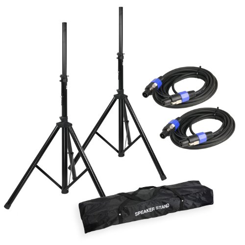 Adam Hall SPS023SET2 Speaker Stands with Bag and SPKn Cable