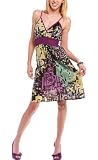Junior V-neck Print Summer Cocktail Beach Dress
