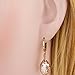 Yazilind Charming Simple Design 14K Gold Filled Inlay Round Clear Cubic Zirconia Dangle Drop Earrings