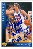 David Wood autographed Basketball Card (Detroit Pistons)