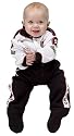 Jr. Champion Racing Suit, size 6 to 12 Month, (black/white)