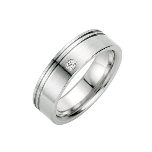 bruno banani Edelstahlring mit Zirkonia 44/87111 W 54 Preisvergleich