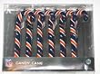 DENVER BRONCOS Team Logo & Colors CANDY CANE CHRISTMAS ORNAMENT SET (6 pack)