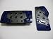 Universal Fit JDM Racing Pedal Cover with Carbon Fiber Print Insert - Auto Transmission (Blue)