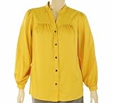 IMAGE OF Charter Club plus size saffron yellow l/s top 16W