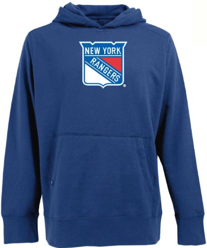 Antigua Men’s NHL New York Rangers Signature Hood Long Sleeve Hooded Fleece