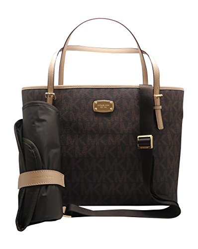 Michael Kors Jet Set Item Baby Diaper Bag Signature MK (Brown PVC)