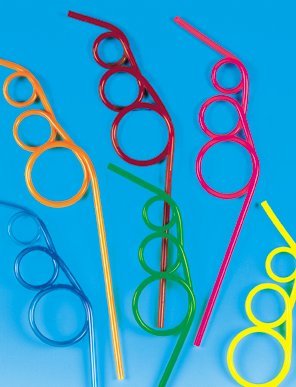 Plastic Silly Straws 10 (36/PKG)
