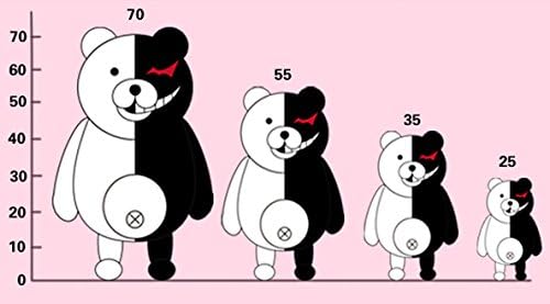 Danganronpa Trigger Happy Havoc Black and White Bear Principal Doll Game Anime Plush Toy (55cm, Black White Bear)