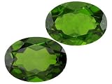MIN 2.00CTW 7X5MM OVAL CHROME DIOPSIDE MATCHED PAIR