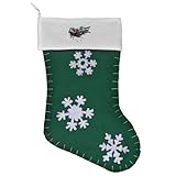 IMAGE OF Felt Christmas Stocking Green Forever Wild Eagle Motorcycle and US Flag