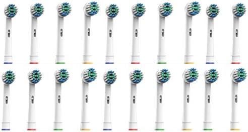 Generic New Replacement Toothbrush Heads for Oral B Precision Clean, 20 Pack [8, 12, 20 Packs Available]