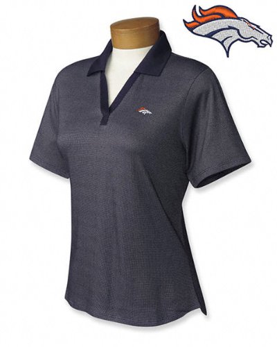 Denver Broncos Women's CB Drytech Birdseye Polo - Small