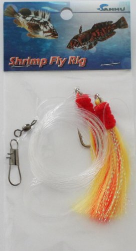 Shrimp Fly Rigged - Size 5/0 - Yellow/red - 10 Packs - Item # 376