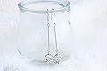 Nice Buckeye Rhodium Plated Fashion Style Diamonds Accented Balls Drop Earrings