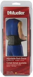 Mueller Adjustable Back Brace, Black, One Size